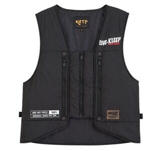 Kleep Phresh Tactical Streetwear Vest Black Padded Utility Gilet Men Large Urban